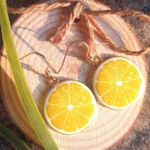 Large Lemon Slice Earrings
